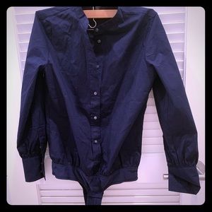 J. Crew Perfect Stretch Bodysuit, Navy, 4P